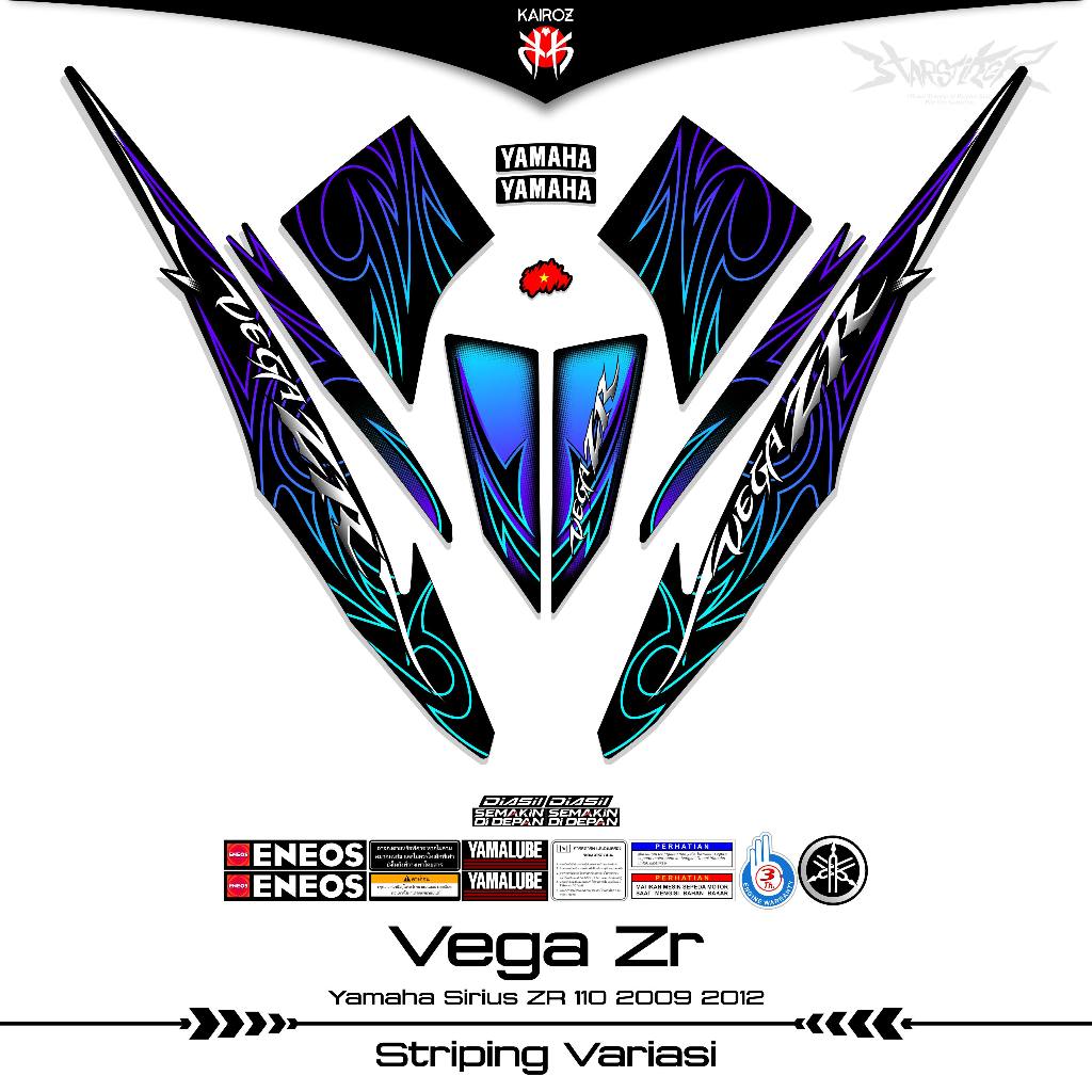 STRIPING YAMAHA VEGA ZR 110 LAMA K12 STIKER STICKER VARIASI SIRIUS 2008 2009 2010 2011 2012