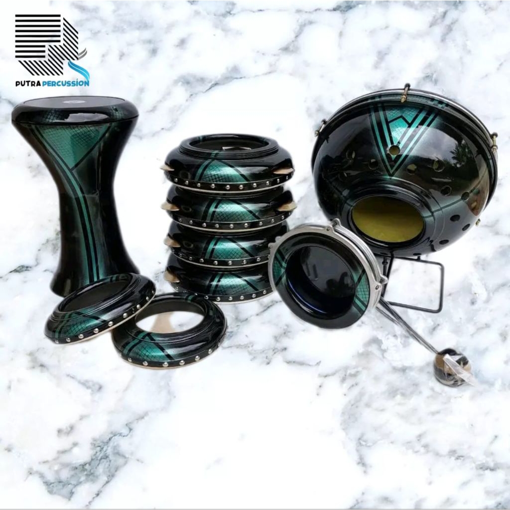 ALAT REBANA HADROH 1 SET MOTIF KUALITAS TERBAIK