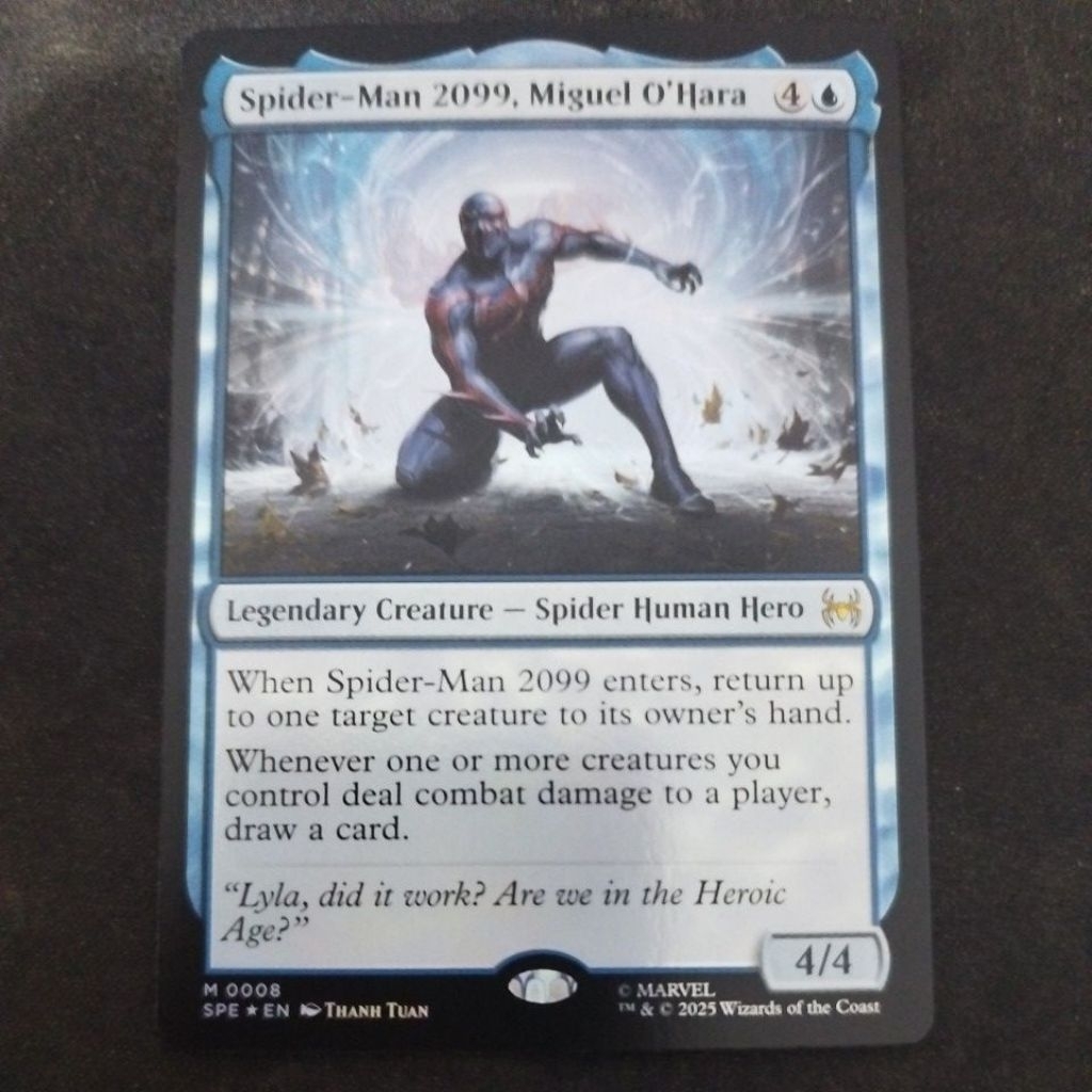 Spider-man 2099, Miguel o'hara M 0008 foil Magic the Gathering