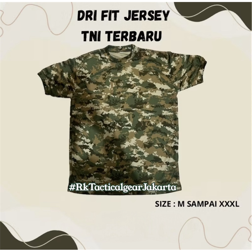 Kaos Loreng  Sage Geeen Kostrad 2025 Pria Bahan Drifit Premium Adem dan Nyaman untuk Outdoor dan Har