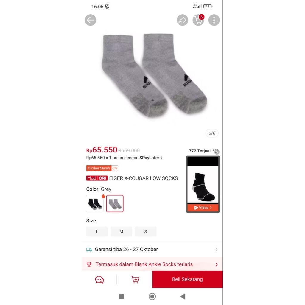 kaos kaki original sisa pabrik