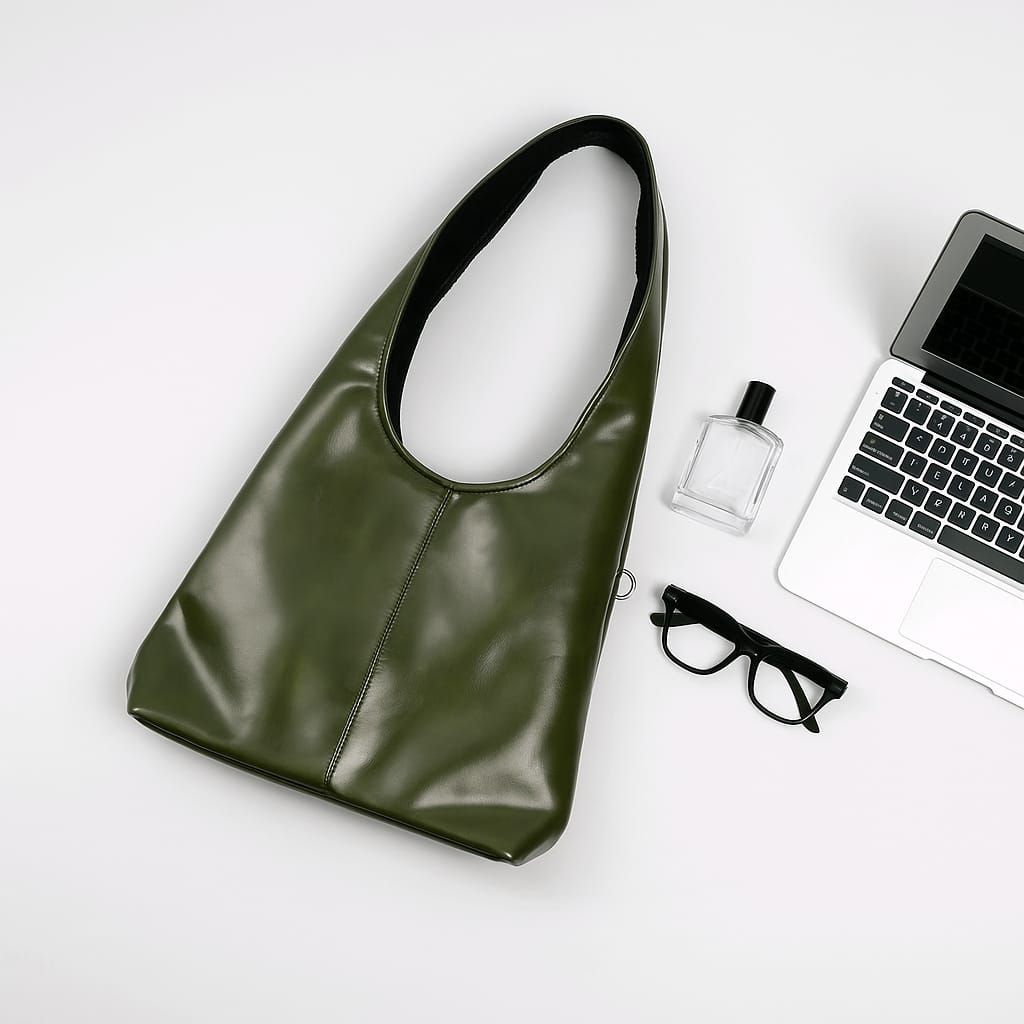 tas wanita kekinian warna hijau botol