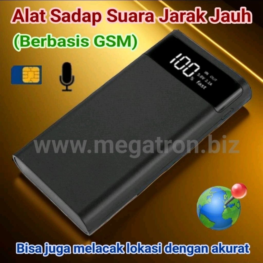 Spy Ear GSM Model Powerbank 10000 mAh (sadap suara jarak jauh)