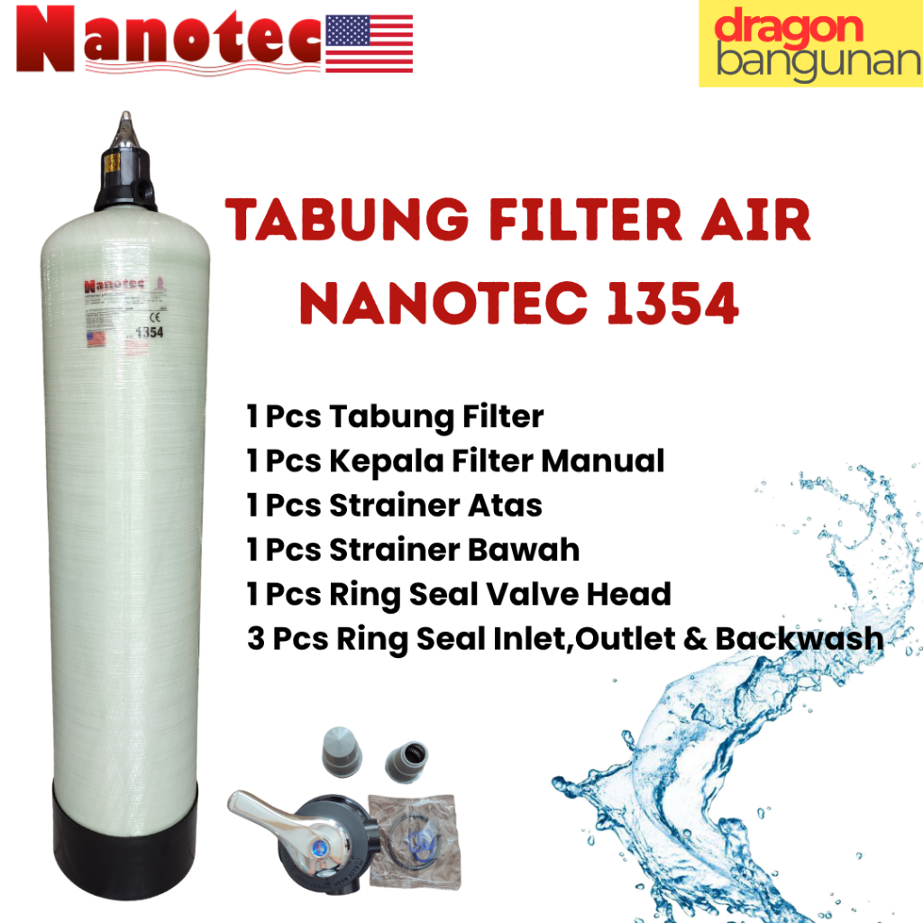 Tabung Filter Air 1354 - Nanotec 1354 - Tabung FRP Filter Air