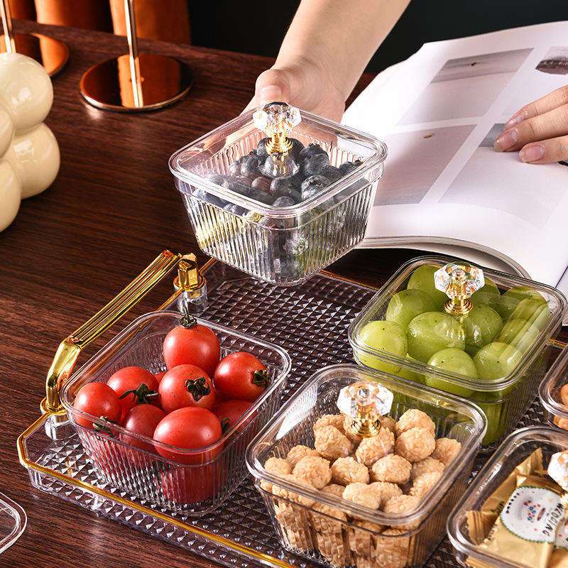 Toples Cemilan Makanan & Snack Set | Wadah Camilan, Kue, dan Buah Estetik | Toples Cemilan Kaca | To