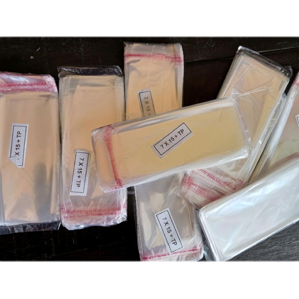 Plastik opp bening lem perekat 7x15