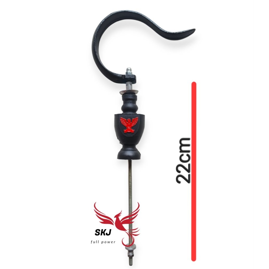 GANTUNGAN SANGKAR BURUNG OVAL HITAM BIASA PLUS PION PLASTIK HITAM