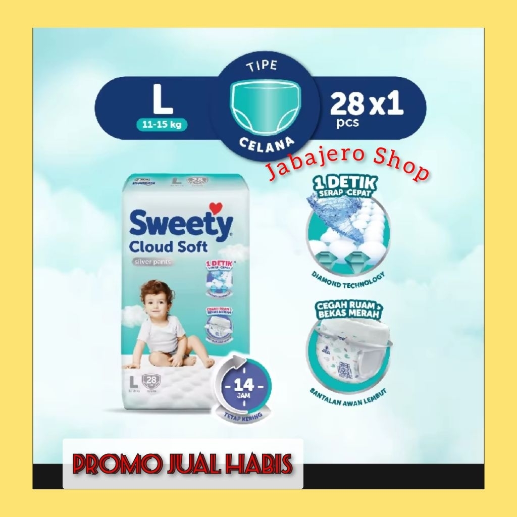 Sweety Silver pant  L28 popok celana Sweety silver