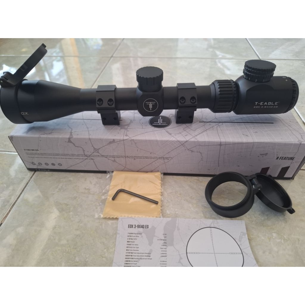 TELESCOPE T-EAGLE OPTICS EOX 3-9x40 EG ORIGINAL DAN TERMURAH
