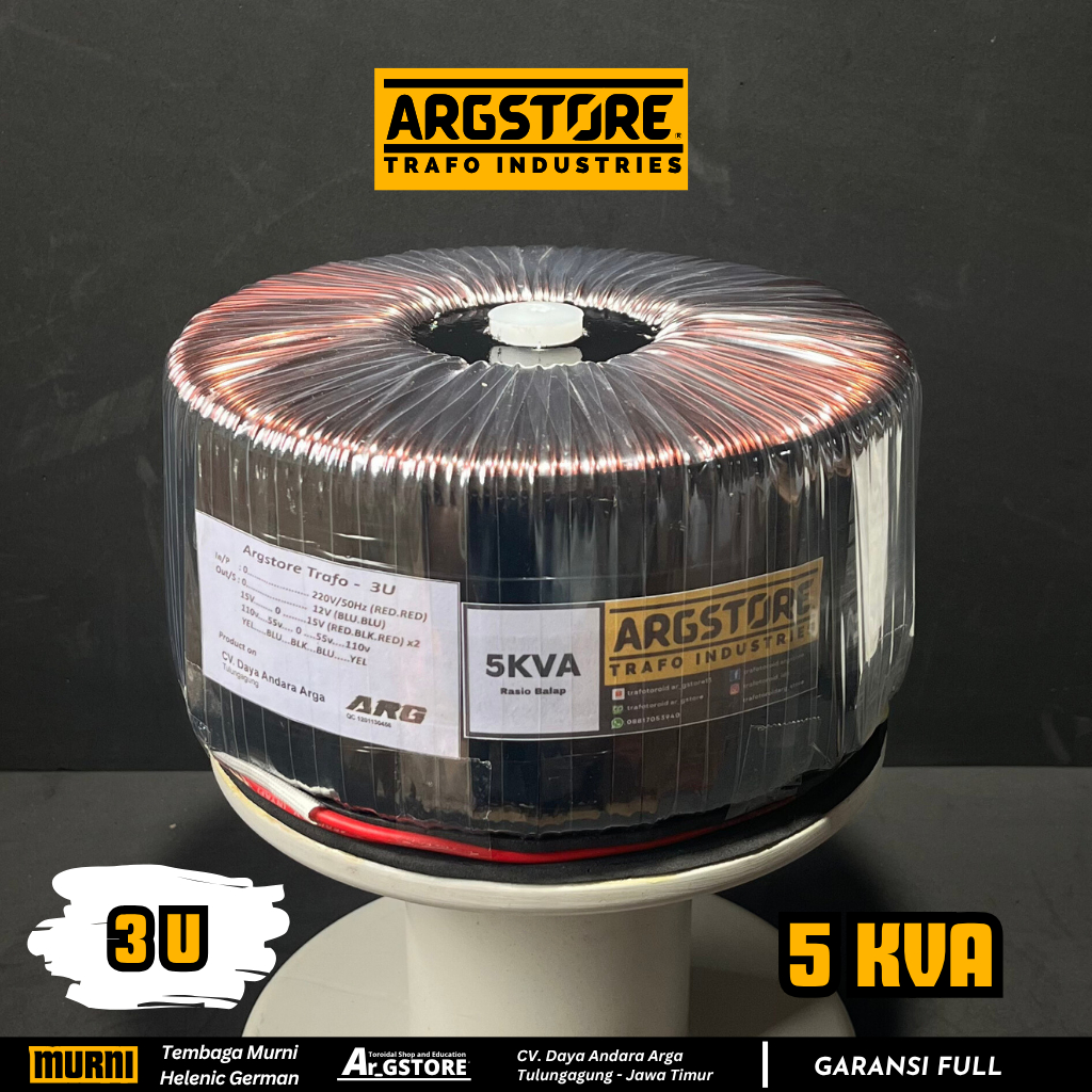Trafo toroid donat 5 KVA Murni Spek Class H