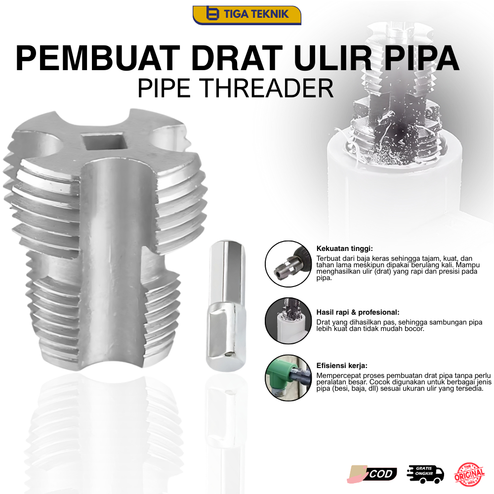 Alat Senai Pipa 4/6 /Alat Pembuka Drat Pipa Pvc/Alat Pemotong Ulir Pipa/Alat Pembuat Ulir PVC