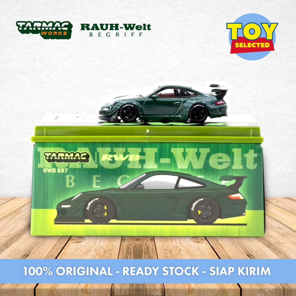 [READY] Tarmac Works x RWB Porsche 997 Tsubasa Green Bakajin + RWB Tshirt - Indonesia Diecast Expo 2