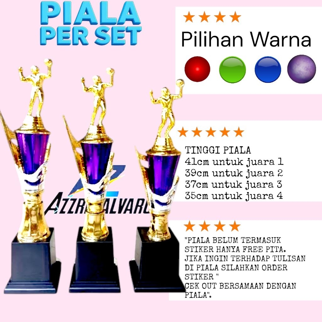 PIALA trophy 1Set 112 VOLlY BALL JUARA 123/1234