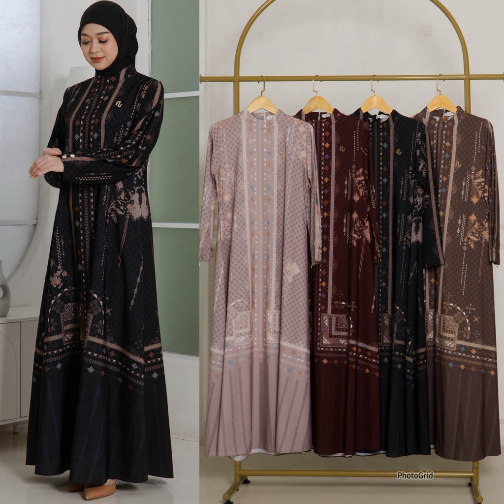 KAZARA DRESS BY ALIRA FASHION/gamis etnik printing exclusive/gamis mewah elegant/bisa cod