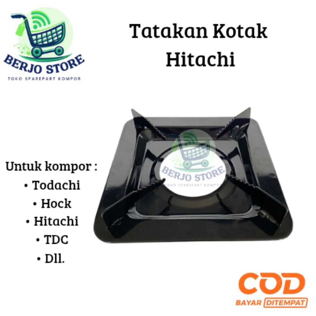 TATAKAN KAKI KOMPOR GAS TODACHI HITACHI TDC HOCK GLACIO MODEL KOTAK PLAT KAKI 4 ORI