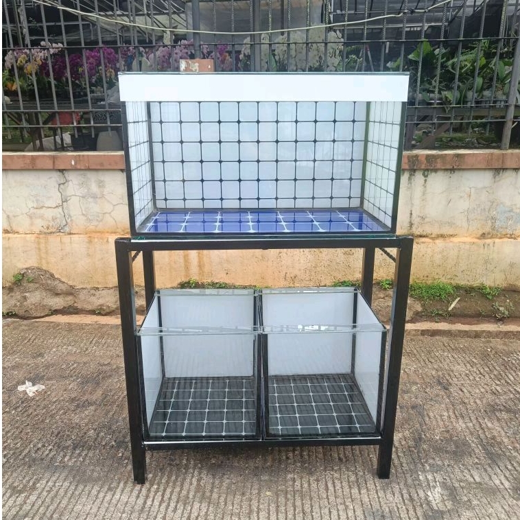 Aquarium Paket 60x30x35 dan Aquarium 30x30x30 Full Background