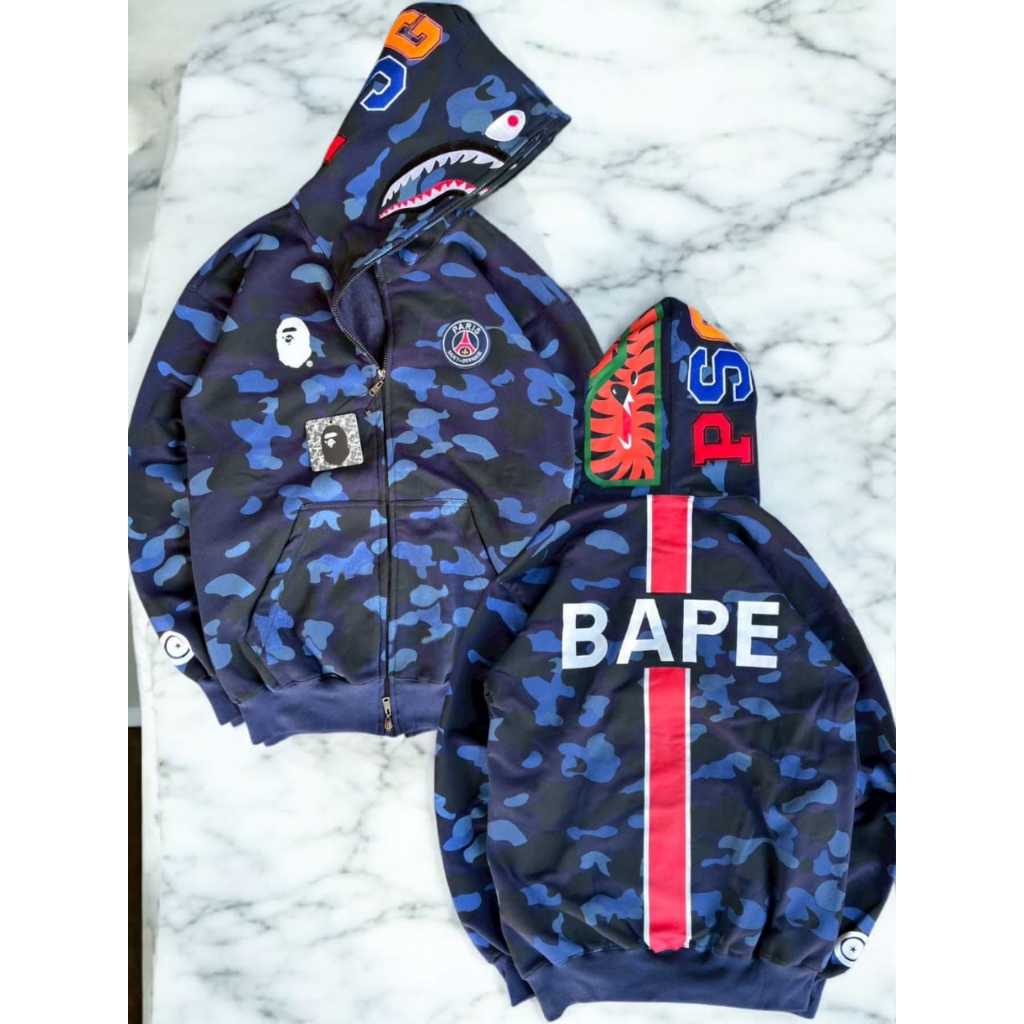 FULLZIPPER BAPE PSG SINGLE HOODIE TERLARIS DI BULAN INI FULLTAG