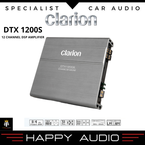 Clarion DTX1200S DSP Processor 12 Channel Amplifier Class ABD 1360W dengan Teknologi DSP & Konektivi