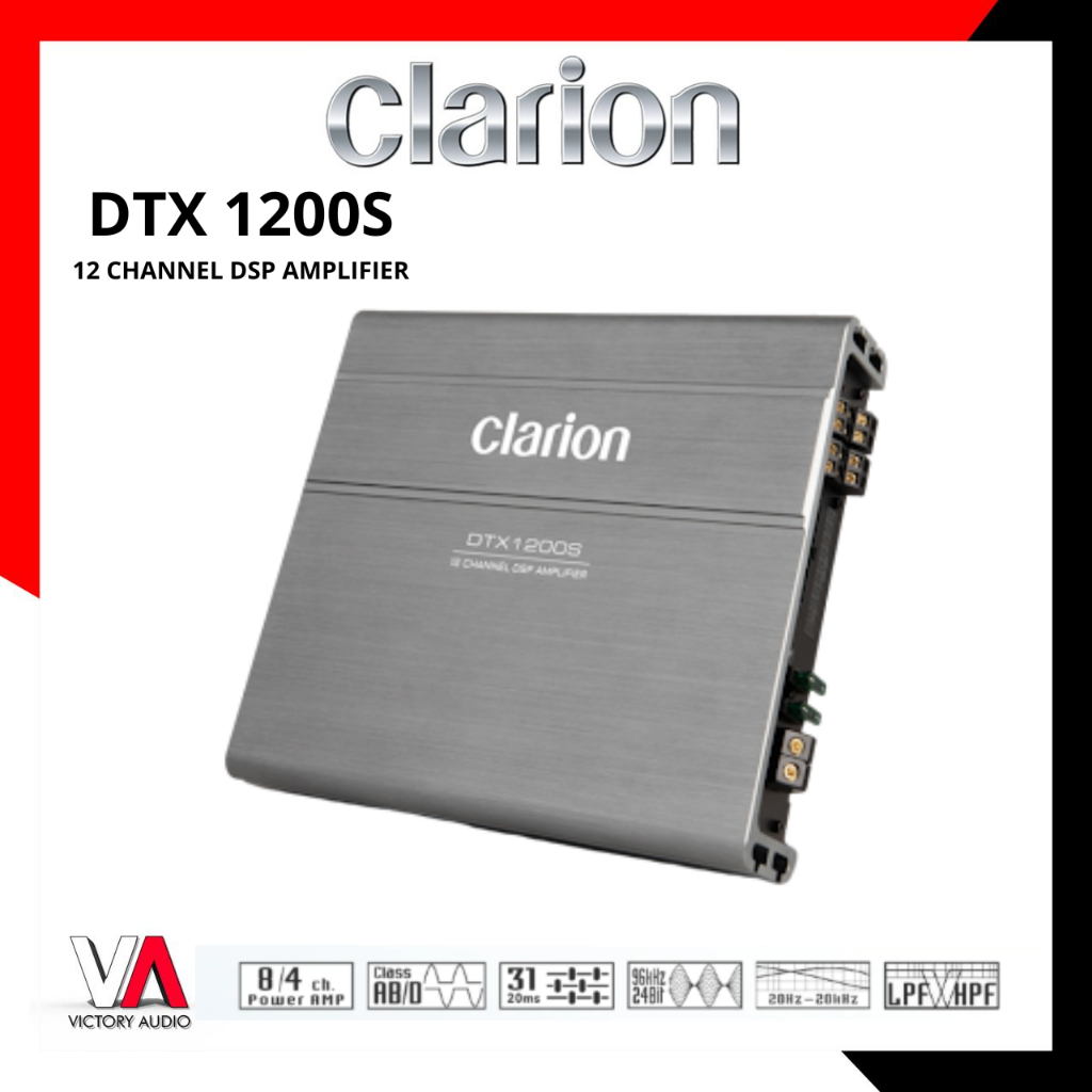 Clarion DTX1200S DSP Processor 12 Channel Amplifier Class ABD 1360W dengan Teknologi DSP & Konektivi