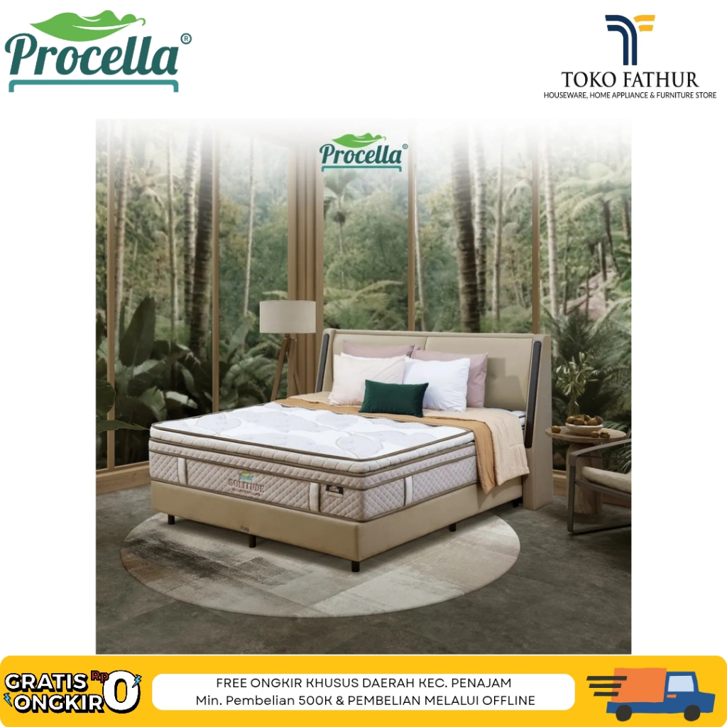 Procella Spring Bed Solitude | Kasur Only dan Full Set | 100/120/160/180/200x200 | SP Mattress