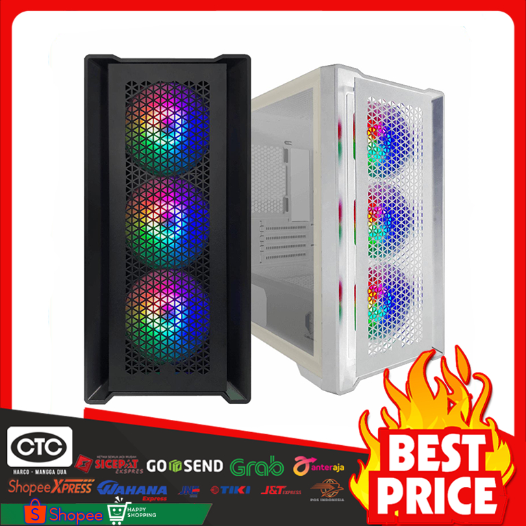 CUBE GAMING ALTA - Free 3 Fan RGB Tempered Glass MATX Gaming
