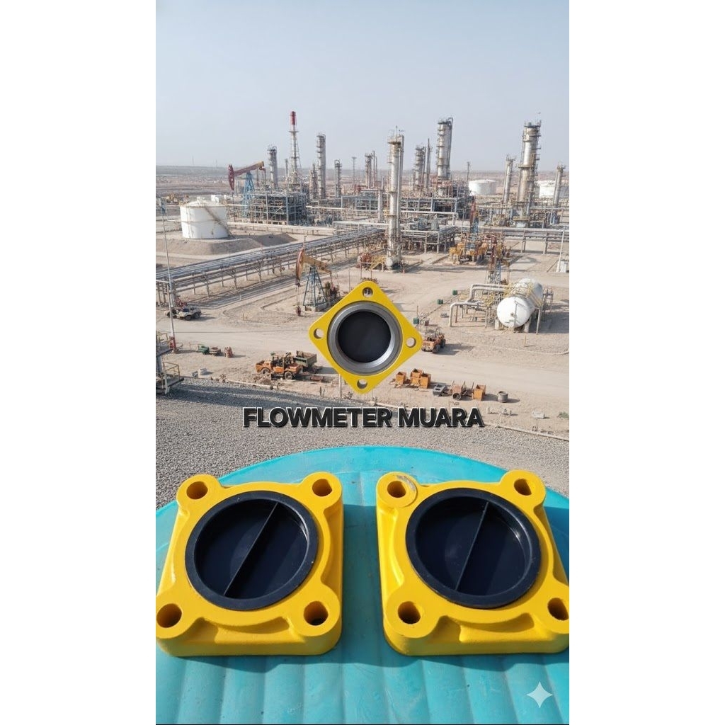 flange flowmeter lc 2 inch liquid control bahan besi- flange drat dalam flowmeter lc