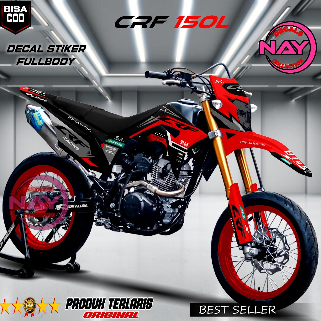 Decal CRF 150L 2018 Fullbody Desain Keren/ Variasi Stiker Decal Fullbody Kualitas premium   NDC498