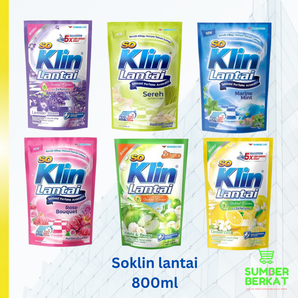 Soklin Lantai Refiil Pembersih Lantai 800 ml