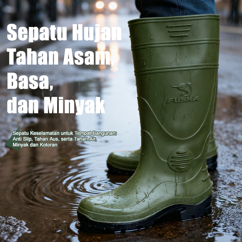Sepatu Hujan Tahan Air, Sepatu Hujan Anti Selip, Sepatu Hujan Outdoor, Sepatu Hujan Panjang