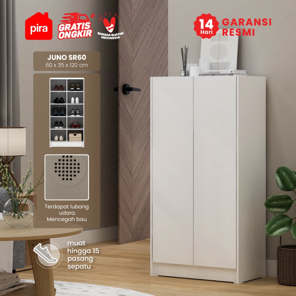 PIRA METROPOLIS OX -  JUNO SR60 Rak Sepatu Tertutup / Lemari Sepatu / Rak Serbaguna