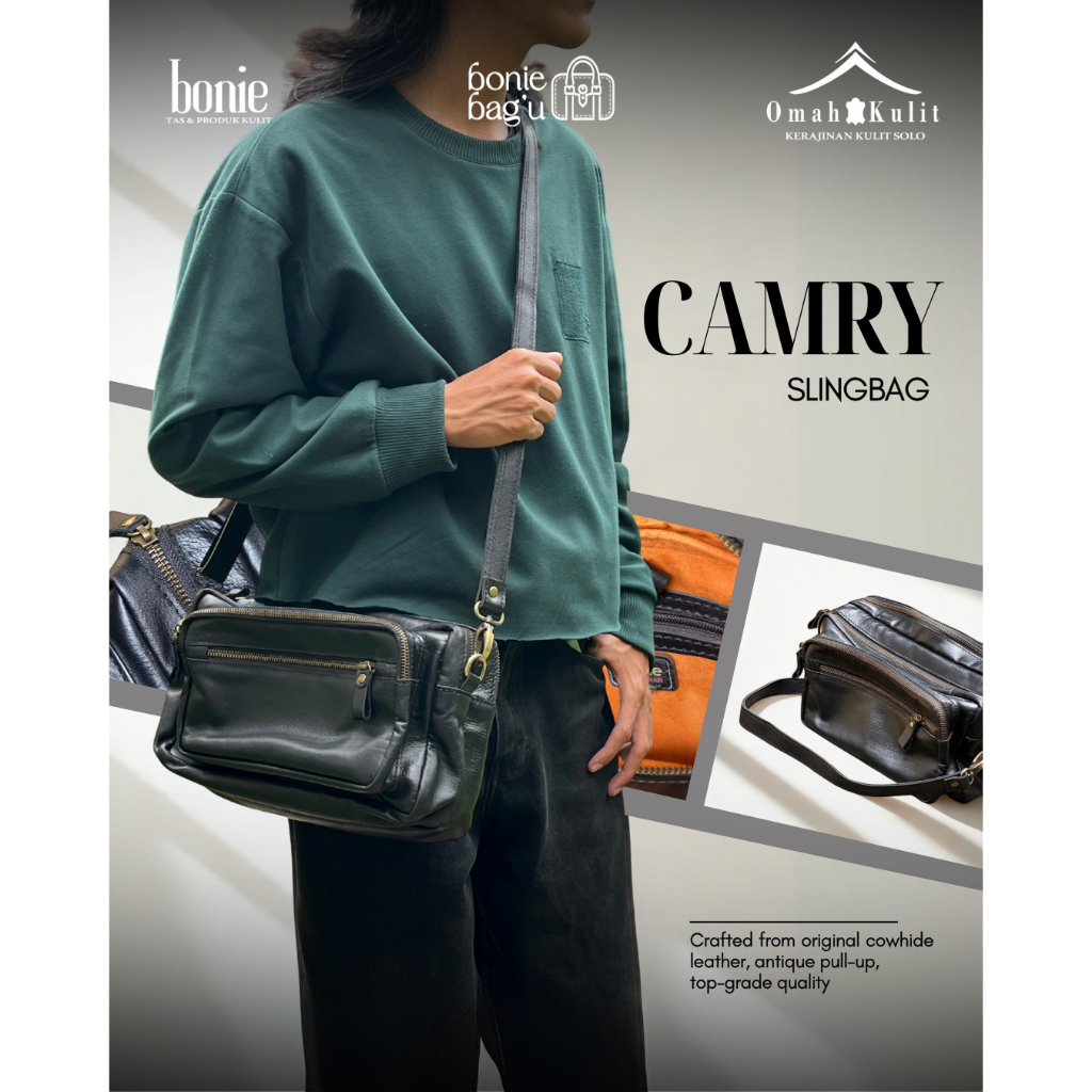 Tas Kulit Pria Wanita | Tas Kulit Asli, Tas Pria Wanita, Tas Selempang Pria Wanita [ CAMRY | Bonie L
