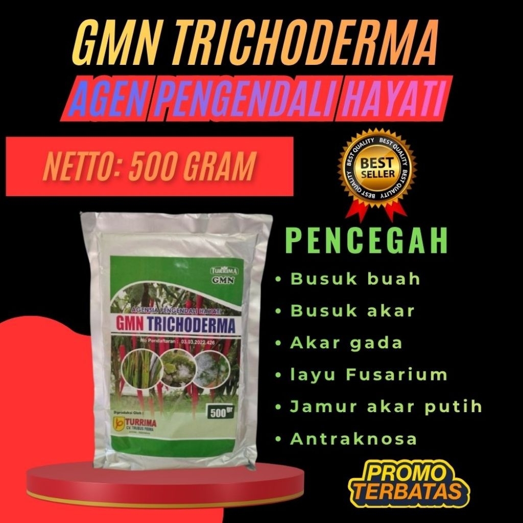 TERLARIS  Tricoderma Kocor, Tricoderma Murni Isi 500gram
