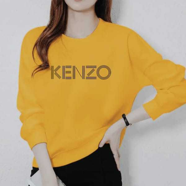 Kaos Atasan Lengan Panjang Wanita Dewasa Motif Kenzo Wanita Trendy Kekinian Kaos Long Sleeve Crewnec
