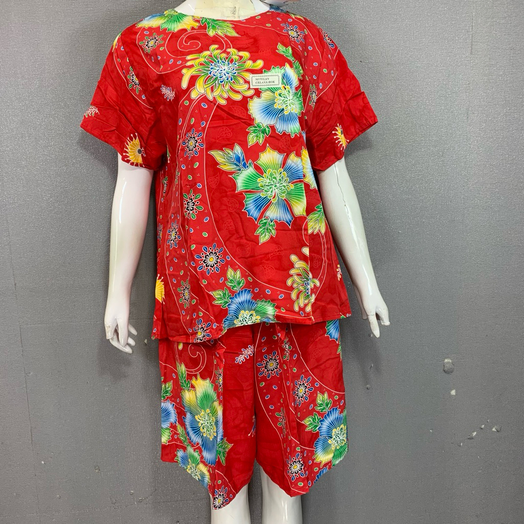 BunnyNightie - Stelan Kulot Kencana Ungu Label Biru | Batik Kencana Ungu