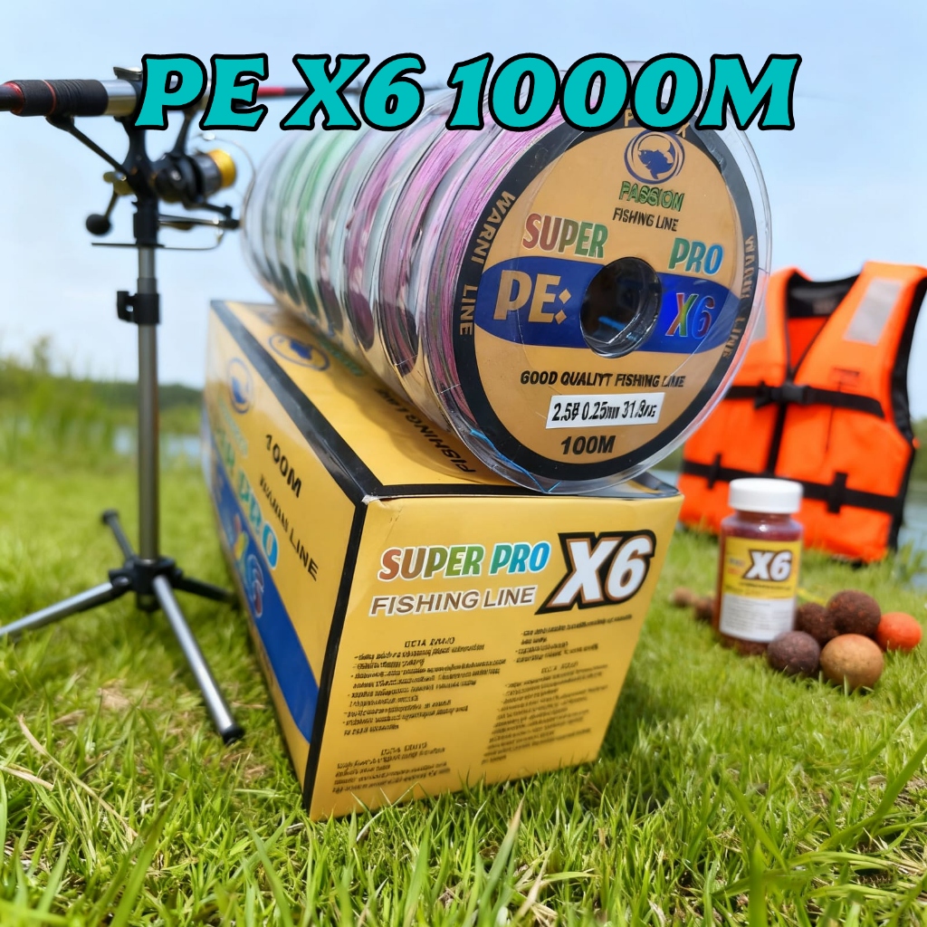 Senar Pancing PE X6 Power Libra Connecting 1000M / Tali PE Braid X6 Power Libra 1000 Meter