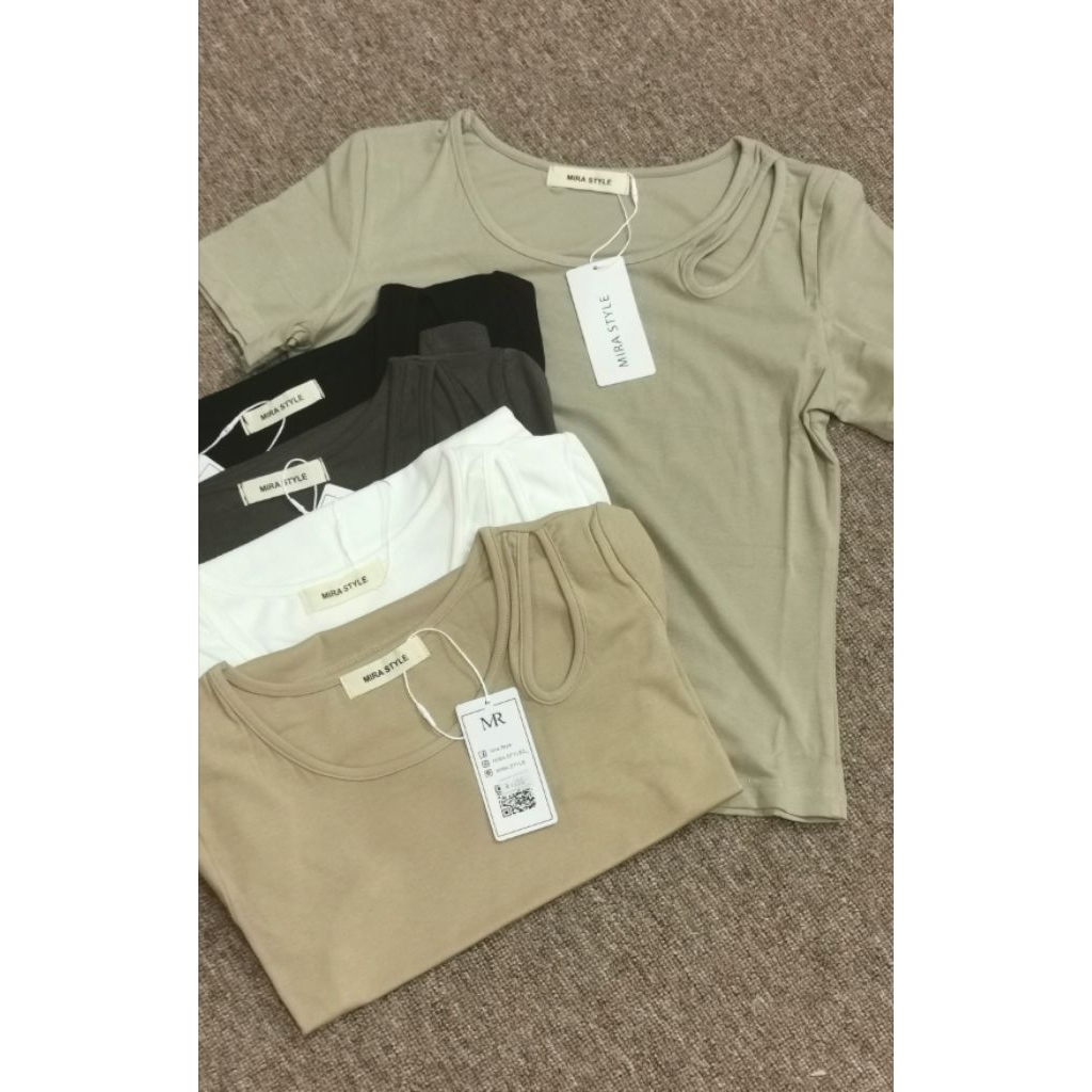 Cassie Rayon Top / Atasan / Kaos wanita Bahu Bolong BKK