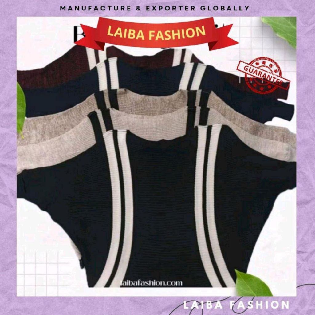 Batwing Knitwear Baju Rajut Garis-garis