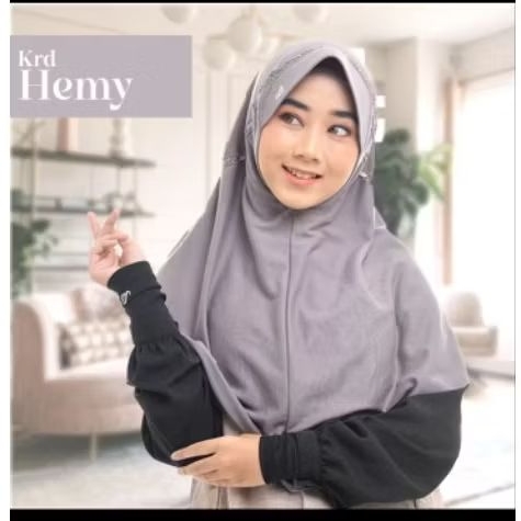 Jilbab Rabbani Ori Krd Hemy Abu-abu