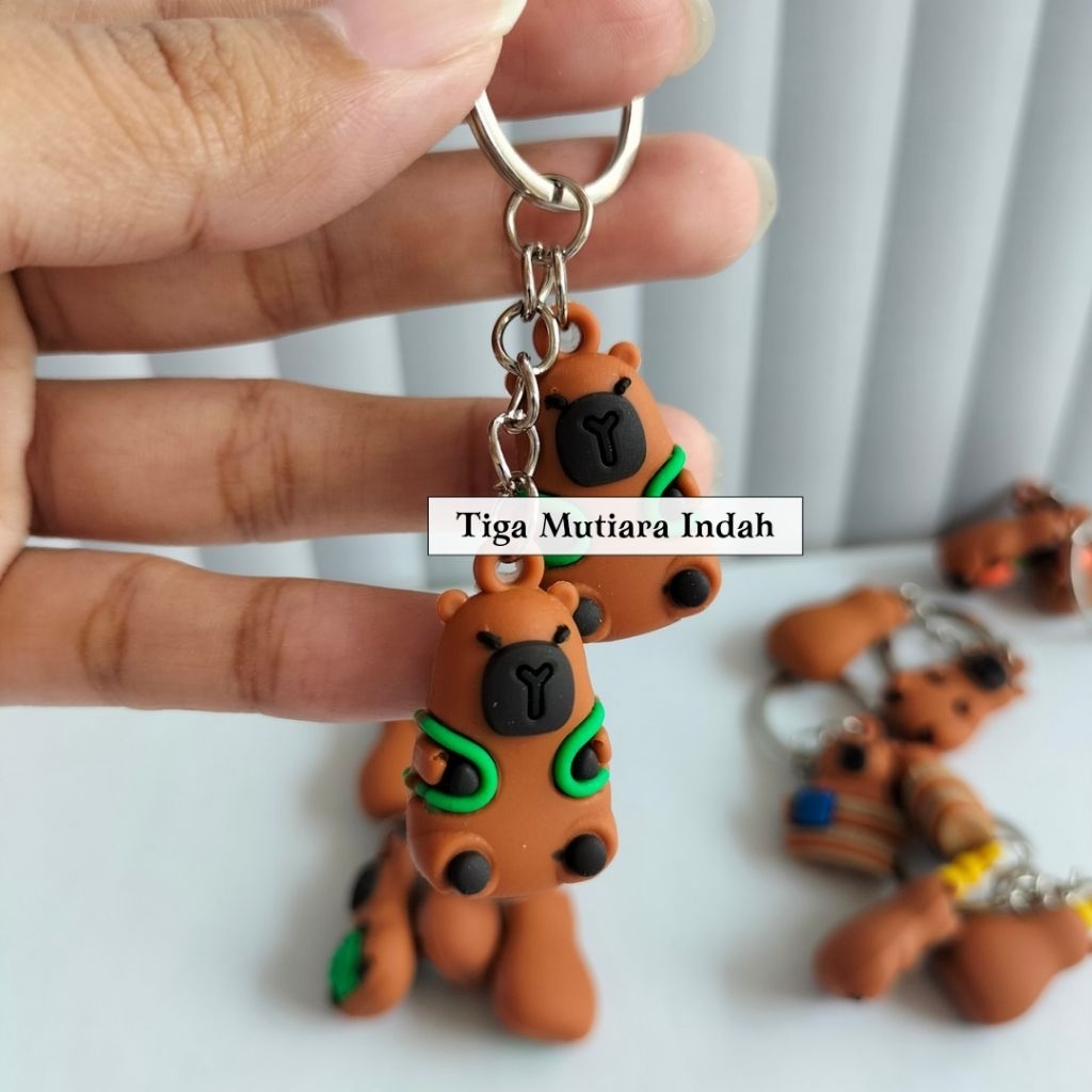 Gantungan Kunci Labubu Capybara Kuromi - Gantungan Tas Kecil Karakter - Keychain Kuromi