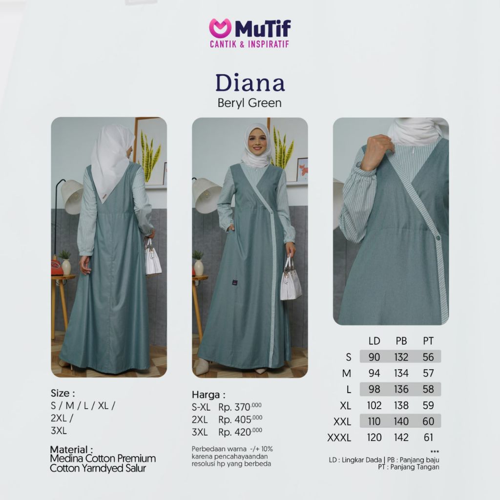 Gamis terbaru dewasa Mutif DIANA
