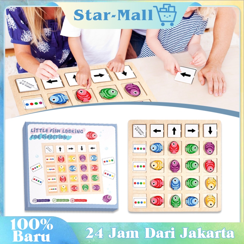 Arah Ikan Kayu Mainan Edukatif Ana Mainan Permainan Memori Mainan Permainan Memori Berlatih Konsentr
