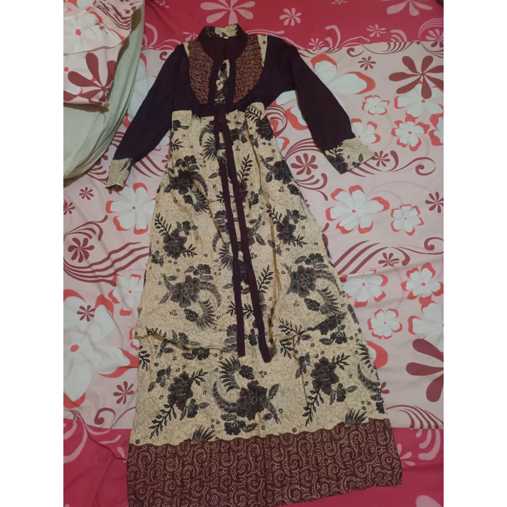 dress batik wanita panjang