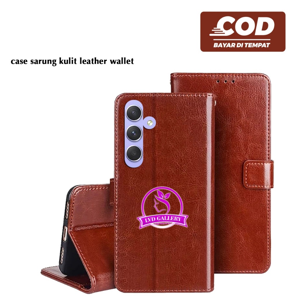 Case Sarung Buku Kulit Flip Cover Kulit Leather case Samsung A54 5G Samsung A55 5G Samsung A71 Samsu