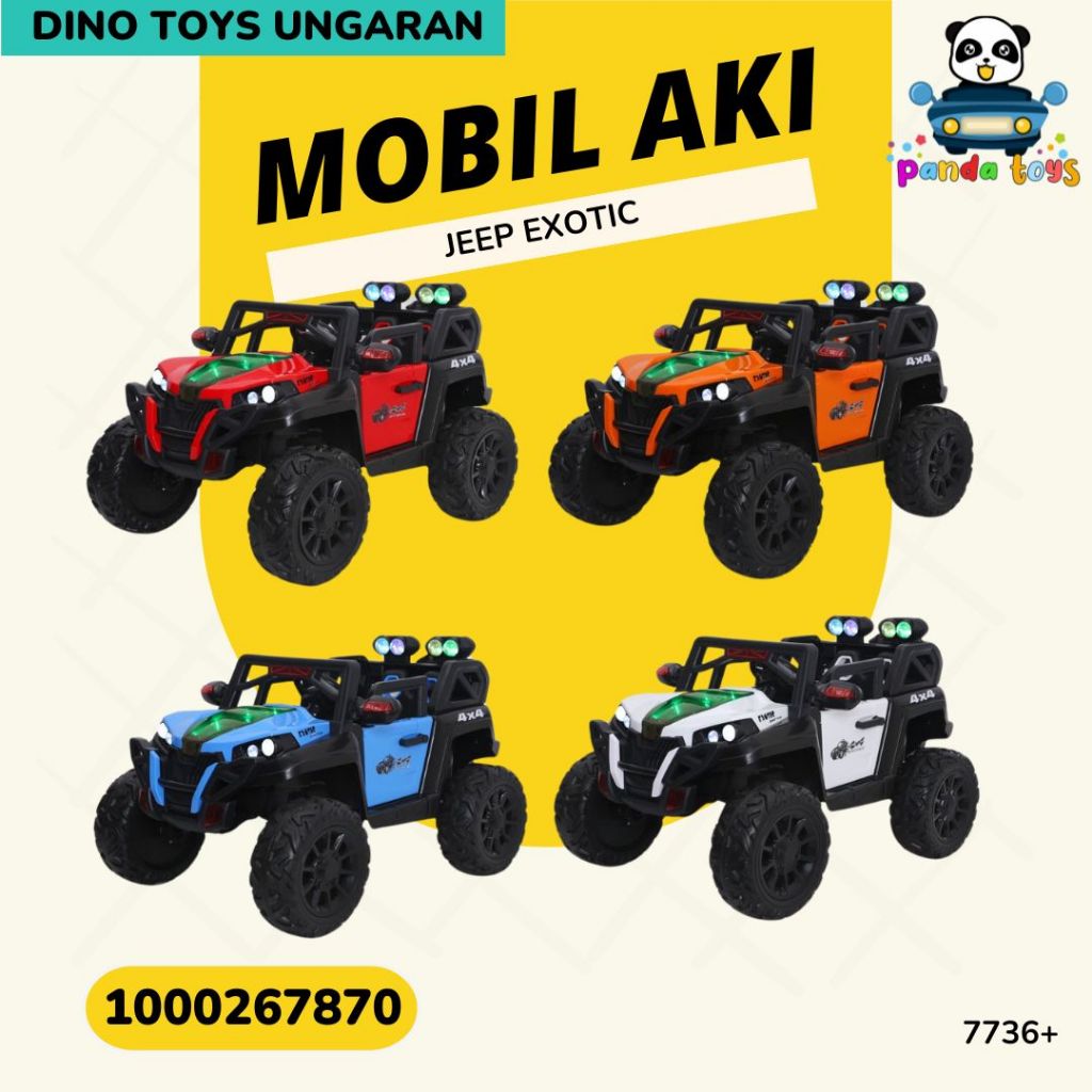 MOBIL AKI EXOTIC 7736+ BAN KARET EVA MOBIL AKI ANAK SEMARANG PANDA TOYS SEMARANG
