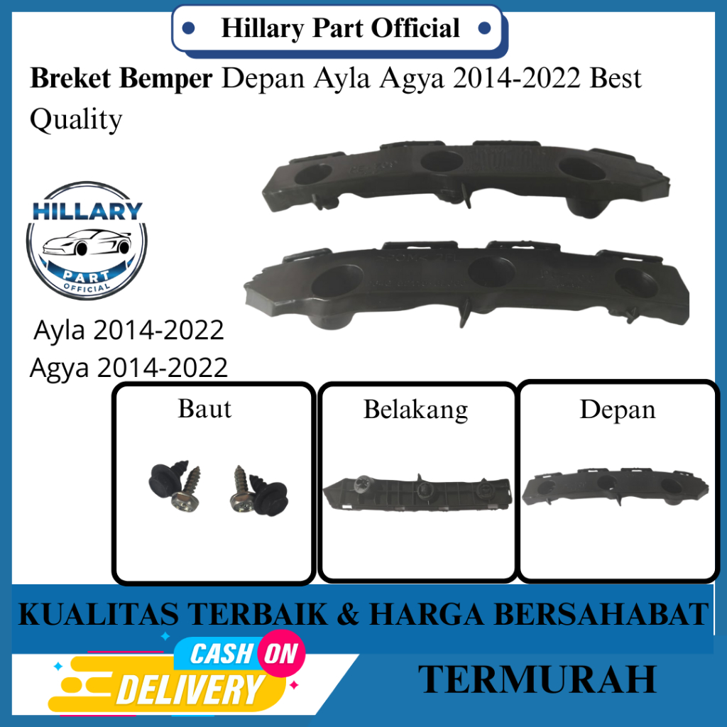 Breket Bemper Depan Ayla Agya + Baut  2014-2022