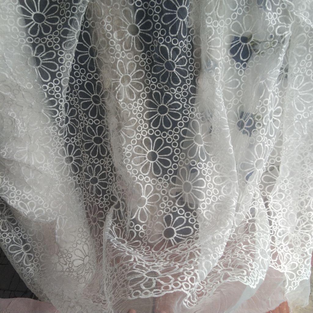 Kain organza bordir | Harga/0,5m | bahan organza bordir| bahan organza bordir | kain organza bordir.