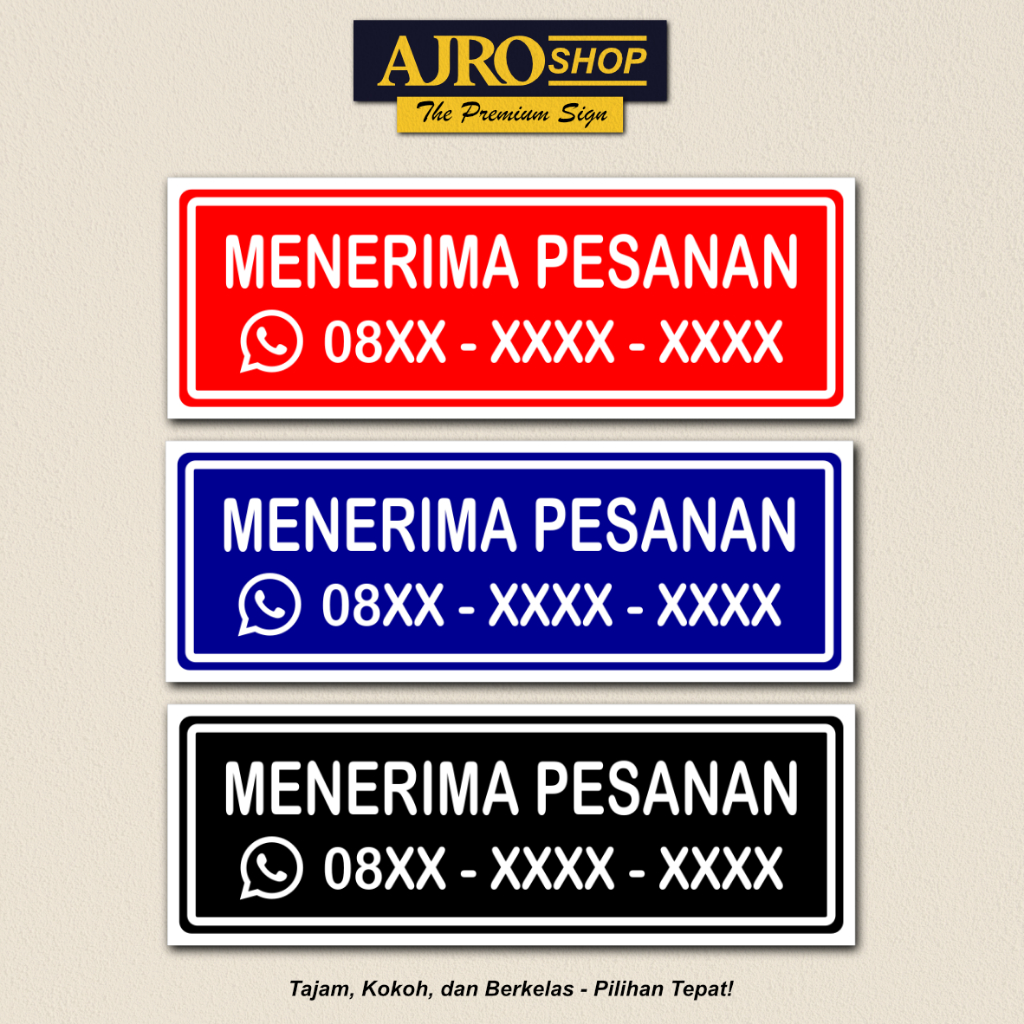 Menerima Pesanan - Akrilik / Stiker Vinyl