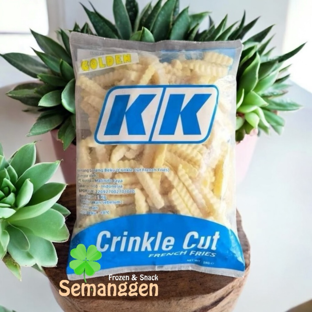 KK french fries crinkle cut 1kg KK kentang goreng