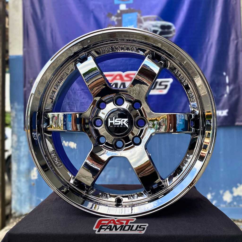 Velg mobil black chrome HSR Rai_S2 R15 Rata body buat Brio agya avanza jazz vios mobilio sigra dll,