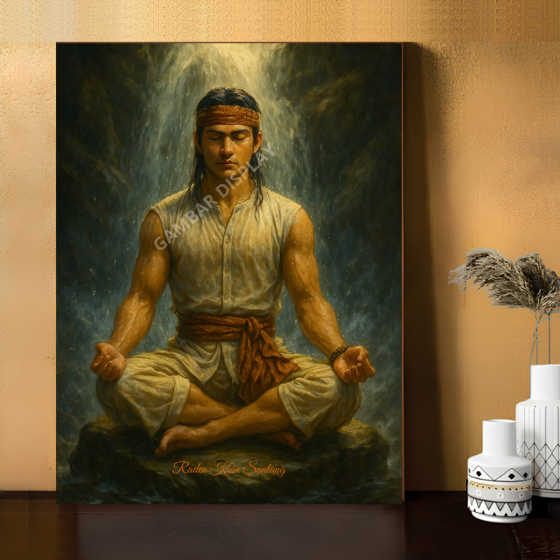 Poster Raden Kian Santang Hiasan Dinding Bahan MDF Tema Legenda Nusantara
